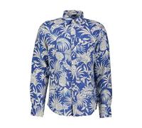 GANT Reg Botanical Print Linen Shirt Camisa, Color Azul, M Hombres