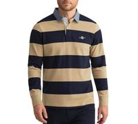 GANT Reg Chambray Stripe Heavy Rugger Camisa de Polo, Beige, M Hombres