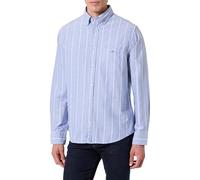 GANT Reg Classic Oxford Stripe Shirt Camisa, Azul, XL Hombres