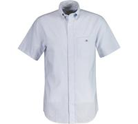 GANT Reg Classic Oxford Stripe SS Shirt Camisa, Azul Claro, M Hombres