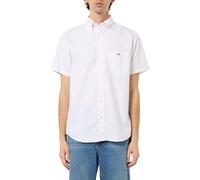 GANT REG Classic Oxford Stripe SS Shirt, Rosa Claro, XL