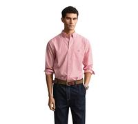 GANT Reg Classic Poplin Stripe - Camisa para Hombre, Rosa Rojo., XL
