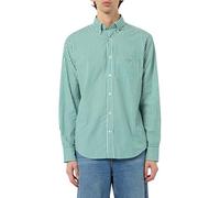 GANT Reg Classic Poplin Stripe Shirt Camisa, Butternut Green, XXL Hombres