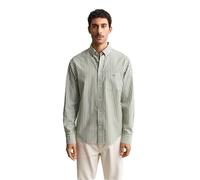 Gant Reg Classic Poplin Stripe Shirt Camisa, Herb Green, XL Hombre