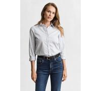 GANT Reg Classic Poplin Striped Shirt Eggshell Talla: 34 | Manga Larga Outlet | Mujer | Blanco
