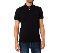 GANT Reg Contrast Pique SS Rugger Camisa de Polo, Black, XL para Hombre
