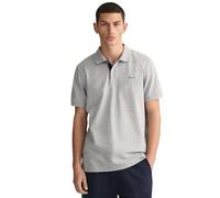 GANT Reg Contrast Pique SS Rugger Camisa de Polo, Gris, S para Hombre