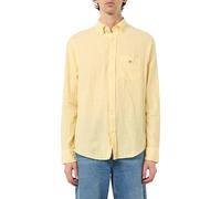 GANT Reg Cotton Linen Shirt Camisa, Amarillo Plátano, 4XL Hombres