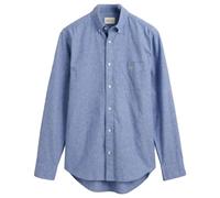 GANT Reg Cotton Linen Shirt Camisa, Color Azul, XXL Hombres