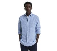 GANT Reg Cotton Linen Stripe - Camisa para Hombre, Color Azul., 3XL