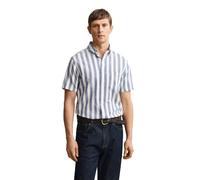 GANT Reg Cotton Linen Stripe SS Shirt Camisa Hombre (Pack de 1)