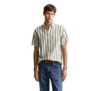 GANT Reg Cotton Linen Stripe SS Shirt Camisa Hombre (Pack de 1)