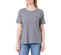 GANT Reg Cotton Script SS T-Shirt Camiseta, Gris, S Mujeres
