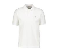 GANT Reg Emb Archive Shield Polo Camisa, Blanco, S Hombres