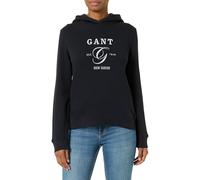 GANT Reg Graphic Hoodie Sudadera con Capucha, Azul Noche, S para Mujer