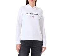 GANT Reg Graphic Hoodie Sudadera con Capucha, Blanco, S para Mujer