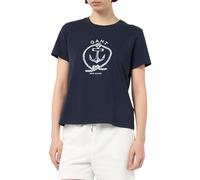GANT Reg Graphic SS T-Shirt Camiseta, Azul Noche, XL Mujeres