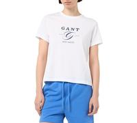 GANT Reg Graphic SS T-Shirt Camiseta, Blanco, S Mujeres