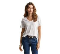 GANT Reg Linen V-Neck SS T-Shirt Camiseta para Mujer