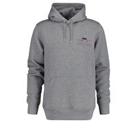 GANT Reg Medium Archive Shield Sudadera con Capucha, Gris, XXXL para Hombre