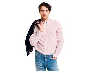 GANT REG Oxford Banker Stripe Camiseta, Hierro Rojo, XXL