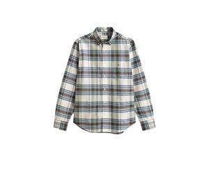 GANT REG Oxford Check Camiseta, Verde leñoso, M