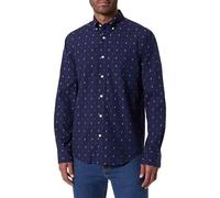 GANT REG Paisley Fil Coupe - Camiseta, Azul, M