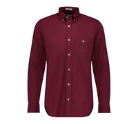 GANT Reg Poplin Banker Shirt Camisa, Rojo Vino, M Hombres