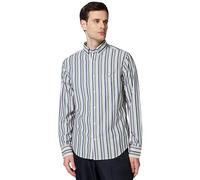 GANT REG Poplin - Camiseta de Rayas, Verde leñoso, L