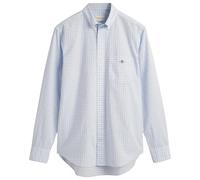 GANT REG Poplin Gingham - Camiseta clásica para Hombre, Color Azul Claro, estándar, Azul Claro, XXXXL