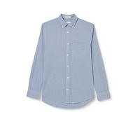GANT Reg Poplin Micro Gingham-Camiseta Camisa, Color Azul, M Hombres