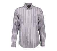 GANT Reg Poplin Stripe-Camiseta Camisa, Rojo Vino, XXL Hombres