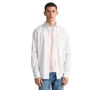 GANT REG Poplin Stripe - Camiseta clásica para Hombre, Color Azul Claro, estándar, Azul Claro, S