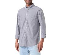 GANT REG Poplin Stripe Shirt, Camisa REG Popelina Rayas Hombre, Black,
