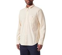 GANT REG Poplin Stripe Shirt, Camisa REG Popelina Rayas Hombre, Dusty Yellow,