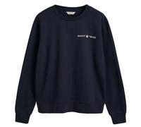GANT Reg Printed Graphic C-Neck Sudadera, Azul Noche, S para Mujer