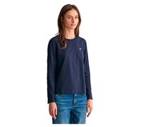 GANT Reg Shield LS Camiseta, Azul Noche, M para Mujer