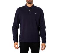 GANT Reg Shield LS Pique Rugger Camisa de Polo, Evening Blue, 4XL para Hombre