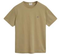 GANT Reg Shield SS T-Shirt Camiseta, Beige, XL Hombres