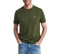 GANT Reg Shield SS T-Shirt Camiseta, Verde, M Hombres