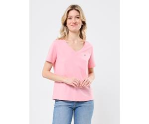 GANT Reg Shield Ss V-Neck T-Shirt M Rosa