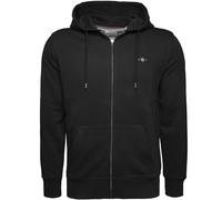 GANT Reg Shield Sudadera con Cremallera Capucha para Hombre Negro