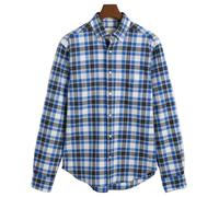 GANT Reg Texture Check Shirt Camisa de Vestir, Azul Marino, S Hombres
