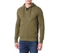 GANT Reg Tonal Shield Full Zip Hoodie Sudadera con Capucha, Musgo Verde, S para Hombre