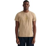 GANT Reg Tonal Shield SS T-Shirt Logo, Concrete Beige, M para Hombre