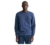 GANT Reg Tonal Shield-Sudadera con Cuello en C, Dusty Blue Sea, M para Hombre