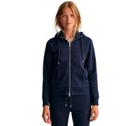 GANT Reg Tonal Shield Zip Hoodie Sudadera con Capucha, Evening Blue, XS para Mujer