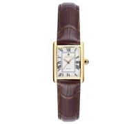 Gant Rhode Island G195006 Mini Reloj de Mujer Oro Acero Inoxidable Correa de Cuero marrón Esfera Blanca Cuarzo 3 ATM