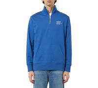 GANT Script Graphic - Sudadera con Media Cremallera, Color Azul., XL