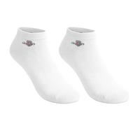 GANT Shield Ankle Socks 2-Pack Calcetines, Blanco, 40-42 Hombres